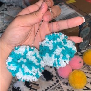 pom pom earrings